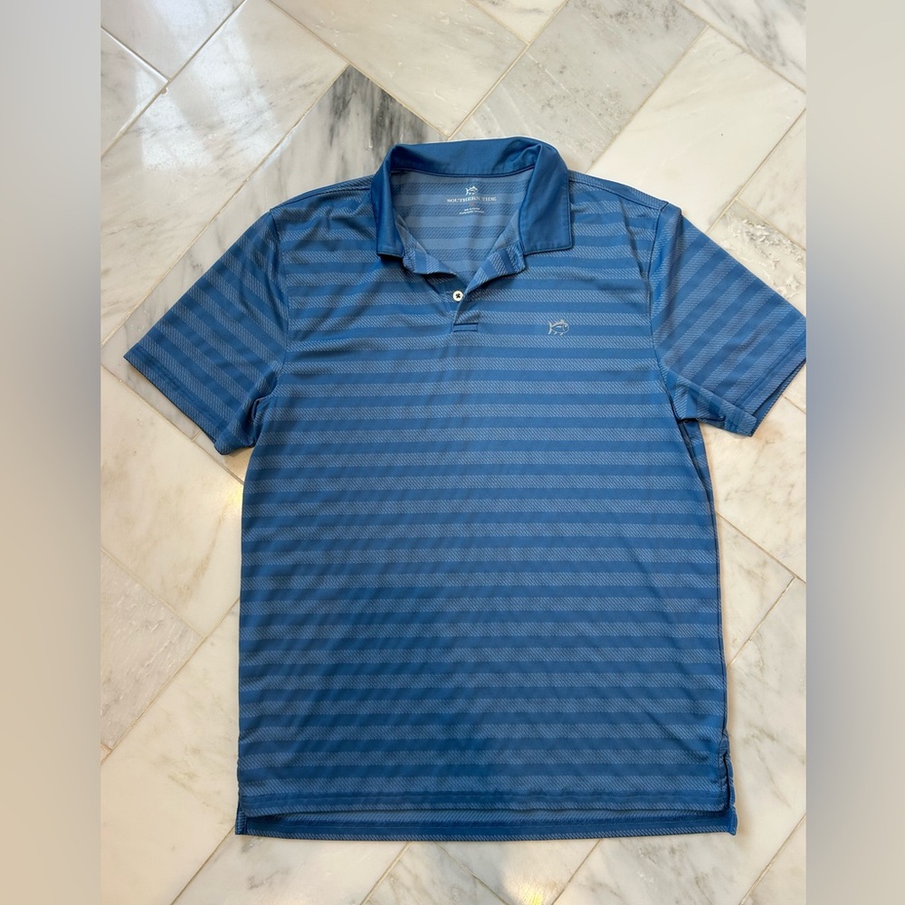 Southern Tide Men's Blue Striped Polo